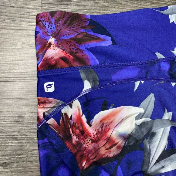 FABLETICS | sz M Women's Blue Multi Floral Print Pureluxe Full Length Leggings - Picture 5 of 5